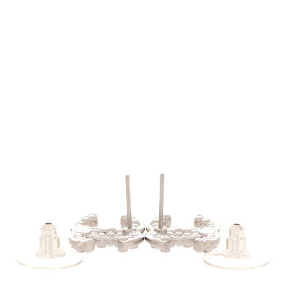 Chanel Crystal Pearl CC Earrings Silver 3 of 5