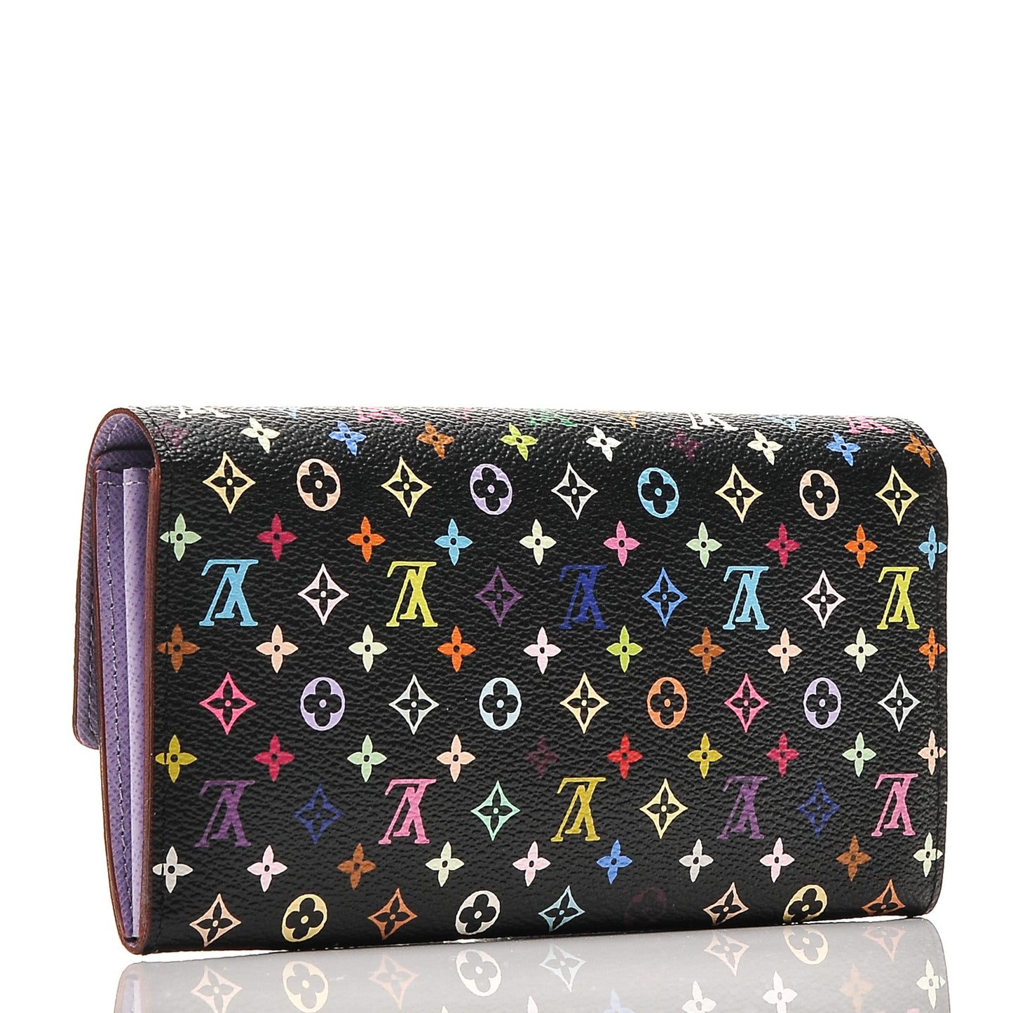 Monogram Multicolor Sarah Wallet Black Violet