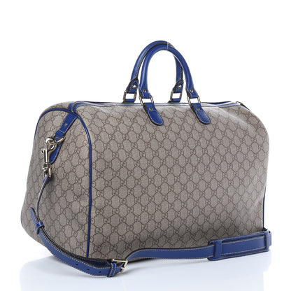 Gucci GG Plus Monogram Large Boston USA Flag Unicef Duffle Blue 3 of 10