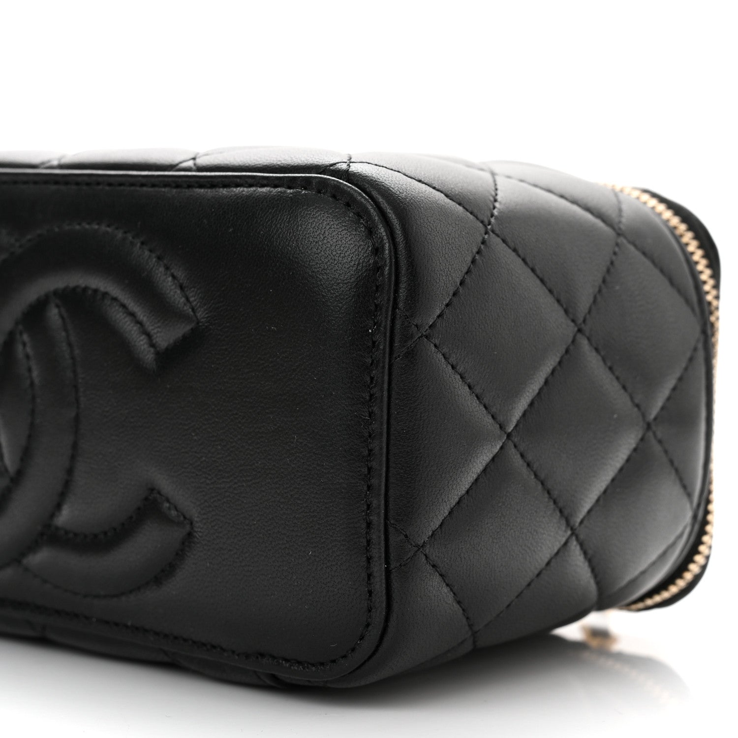 Chanel Lambskin Quilted Pick Me Up Vanity Case Black 10 of 11