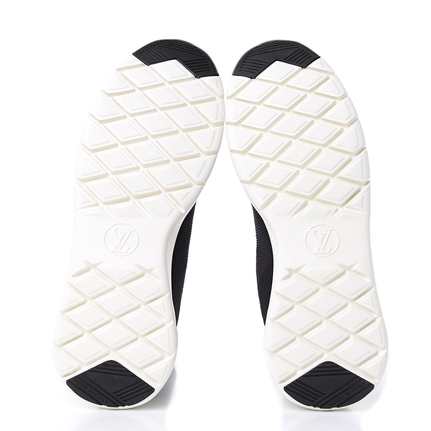 Stretch Fabric LV Black Heart Sock Sneaker 42 Black