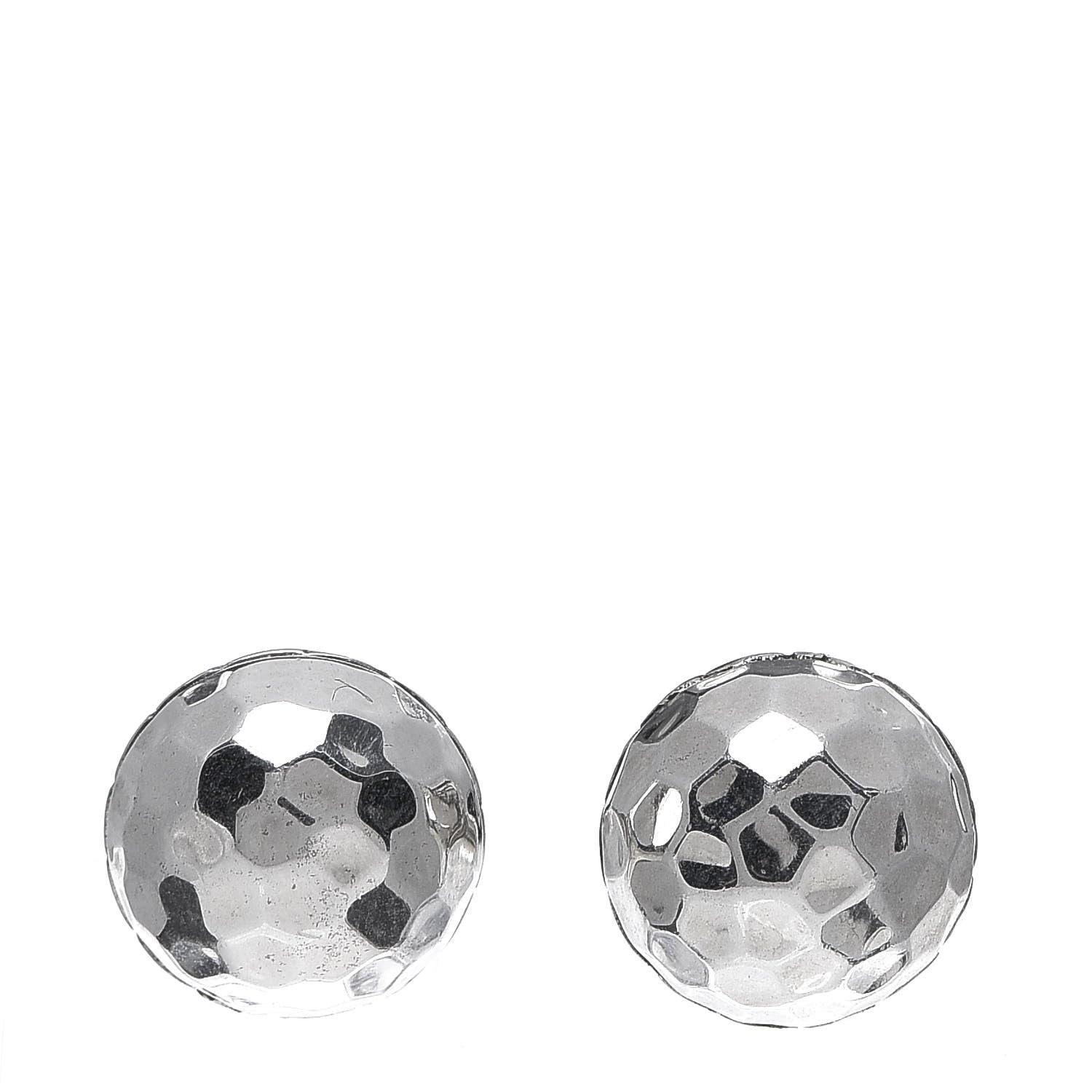 John Hardy Sterling Silver Classic Chain Hammered Stud Earrings 1 of 4