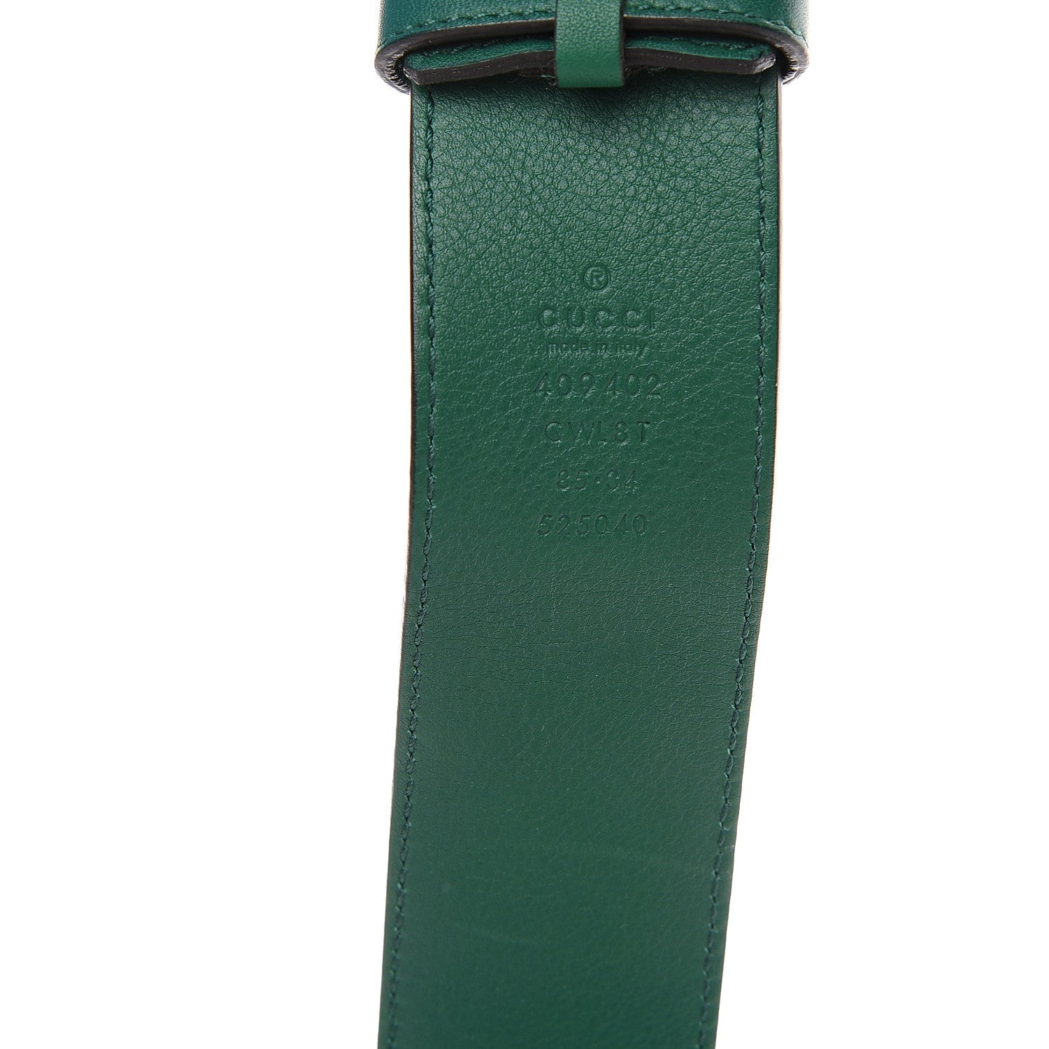 Gucci Calfskin Studded Marmont Belt 85 34 Emerald White 5 of 6