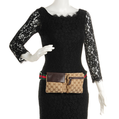Gucci Monogram Web Belt Bag Dark Brown 2 of 9
