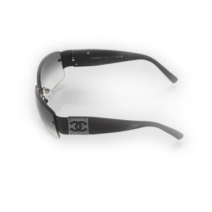 Chanel Crystal CC Logo Sunglasses 4117 B Black 2 of 12