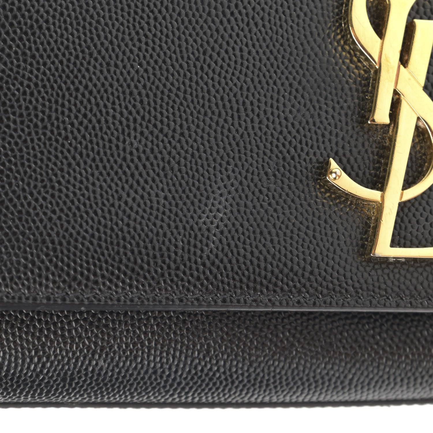 Saint Laurent Grain De Poudre Small Monogram Kate Satchel Black 10 of 12