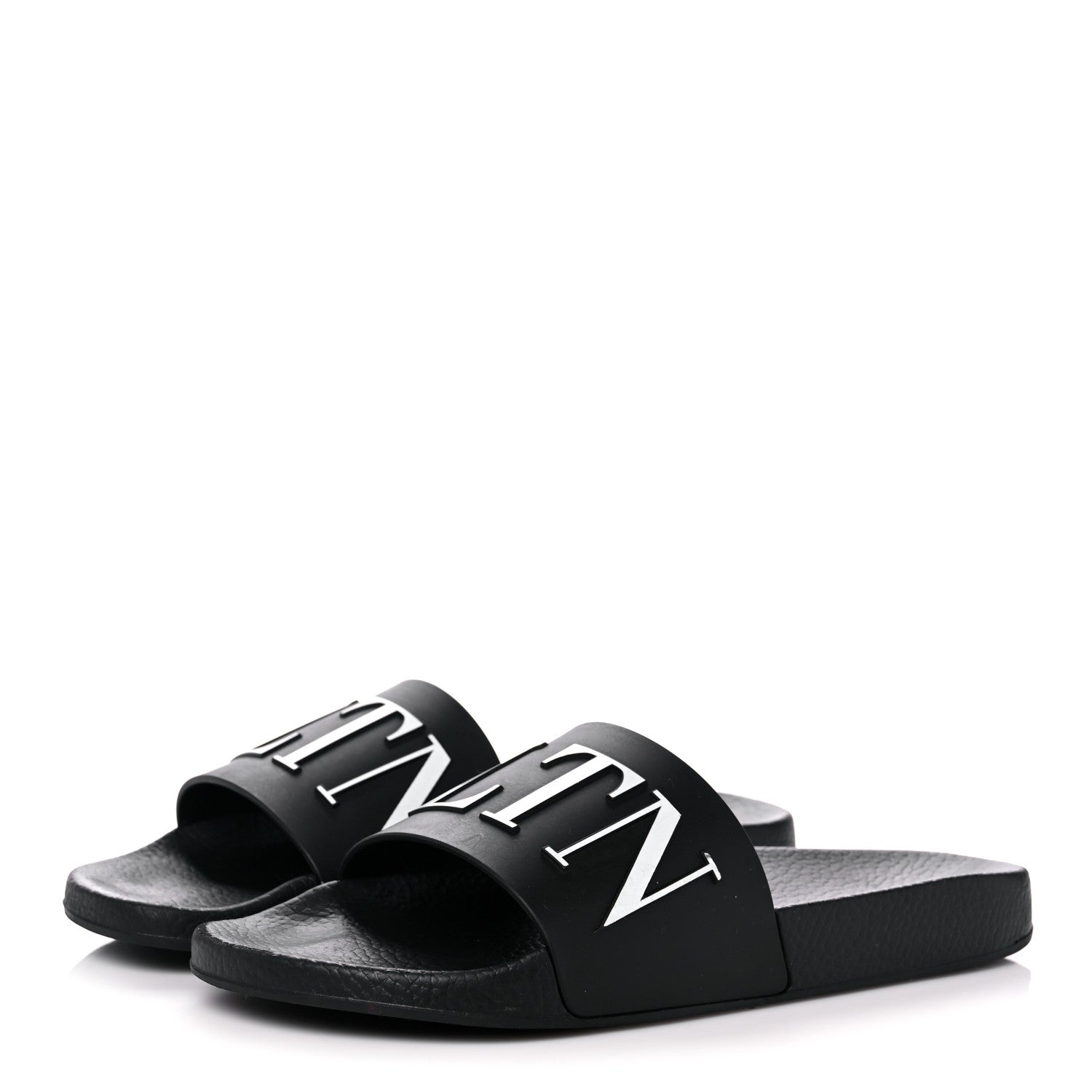 Valentino Garavani Rubber Mens VLTN Pool Slide Sandals 41 Black 3 of 8