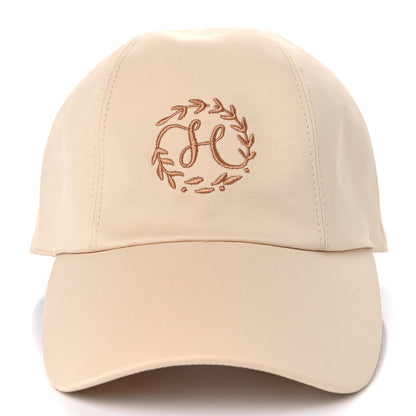Hermes Cotton Davis H Primavera Hat 57 White Creme 5 of 7