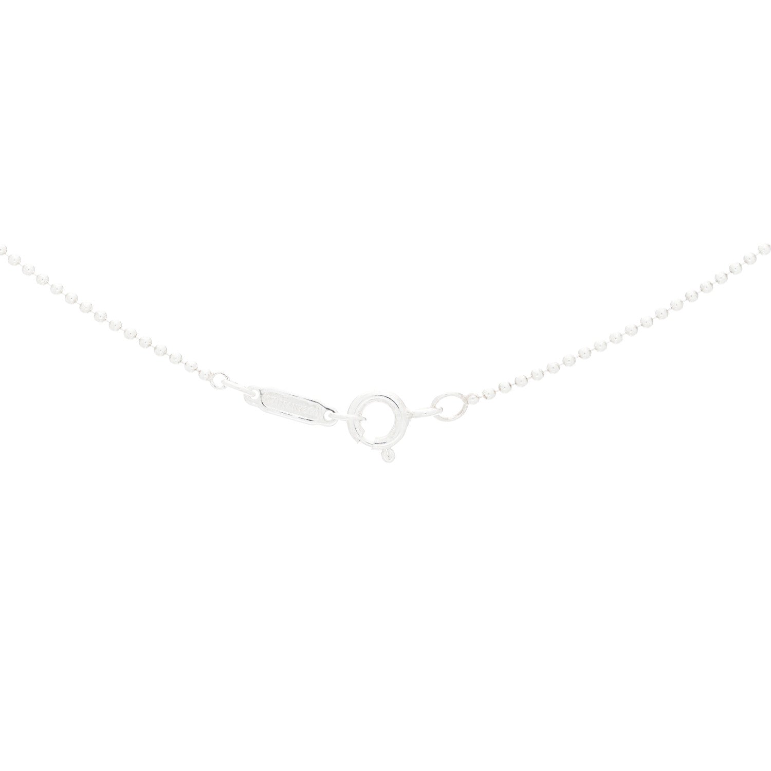 Tiffany Sterling Silver 1.2mm Bead Chain Necklace 18" 4 of 6