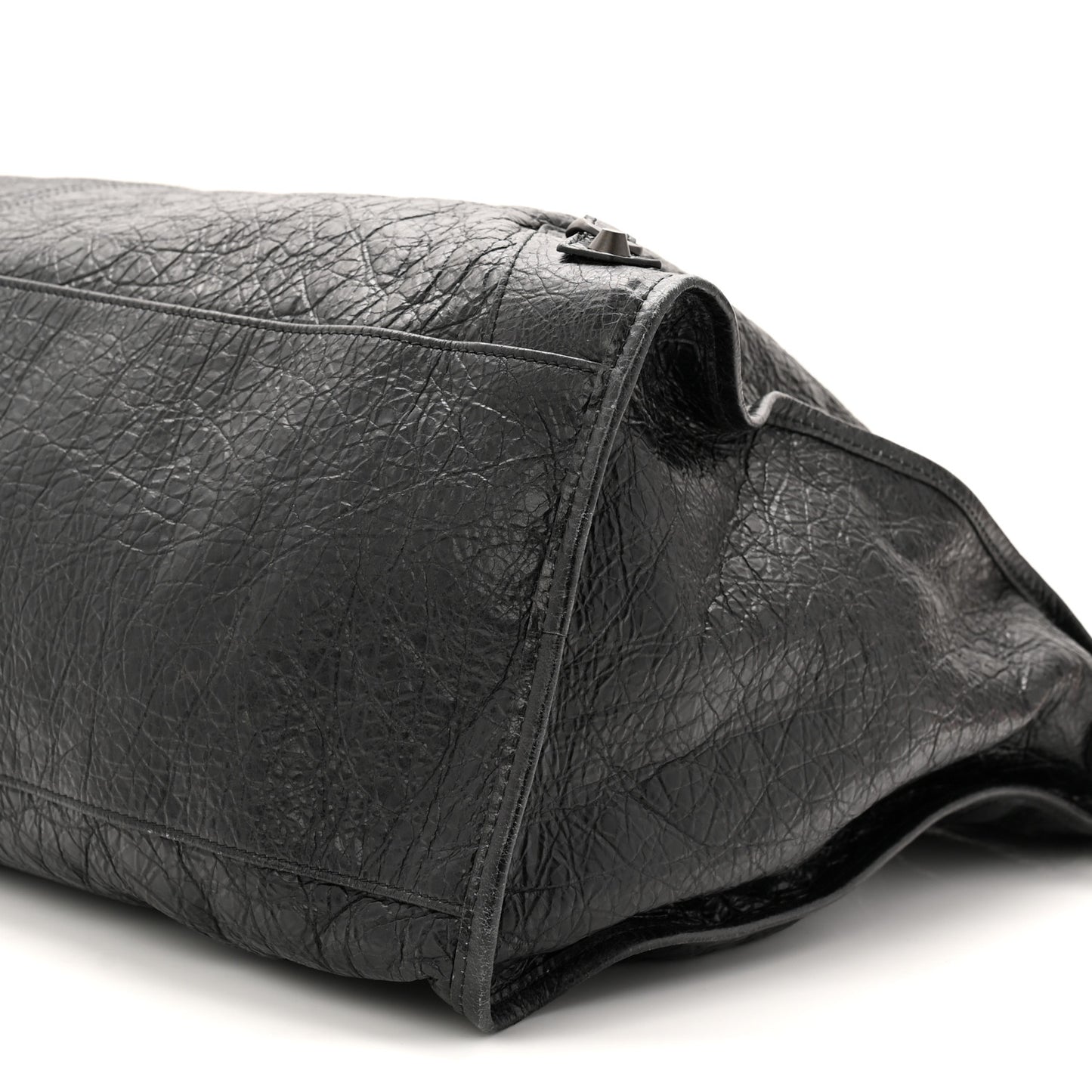 Arena Lambskin Brass Hardware Le City Travel Bag Black