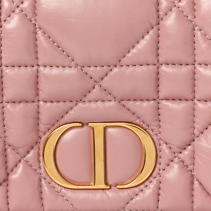 Christian Dior Calfskin Macrocannage Mini Caro Bag Rose De Vents 7 of 9