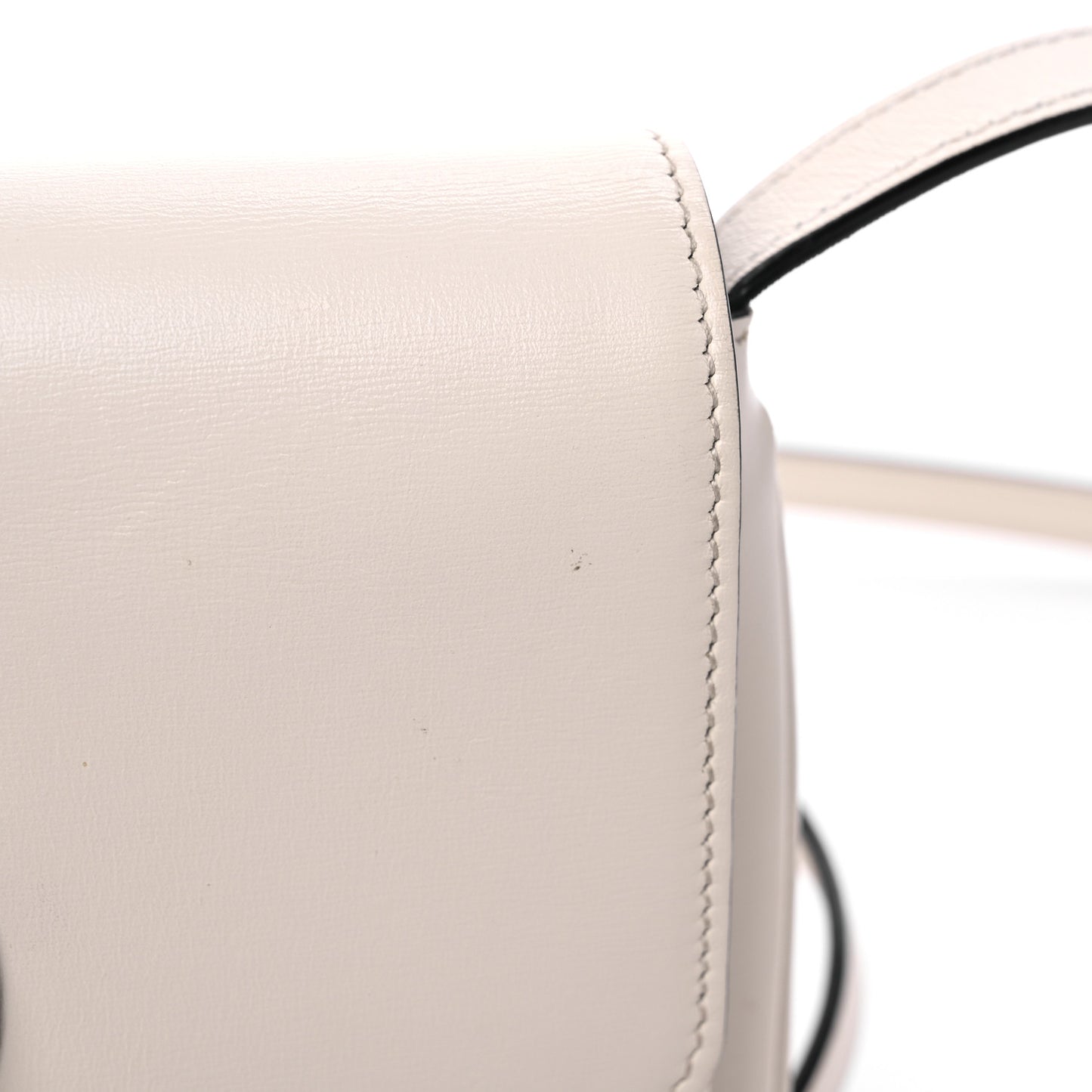 Calfskin Small Arli Flap Shoulder Bag Mystic White