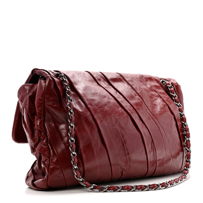 Chanel Glazed Calfskin Twisted Maxi Flap Red 3 of 13