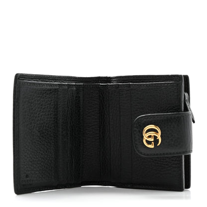 Gucci Dollar Calfskin GG Marmont French Wallet Black 5 of 7