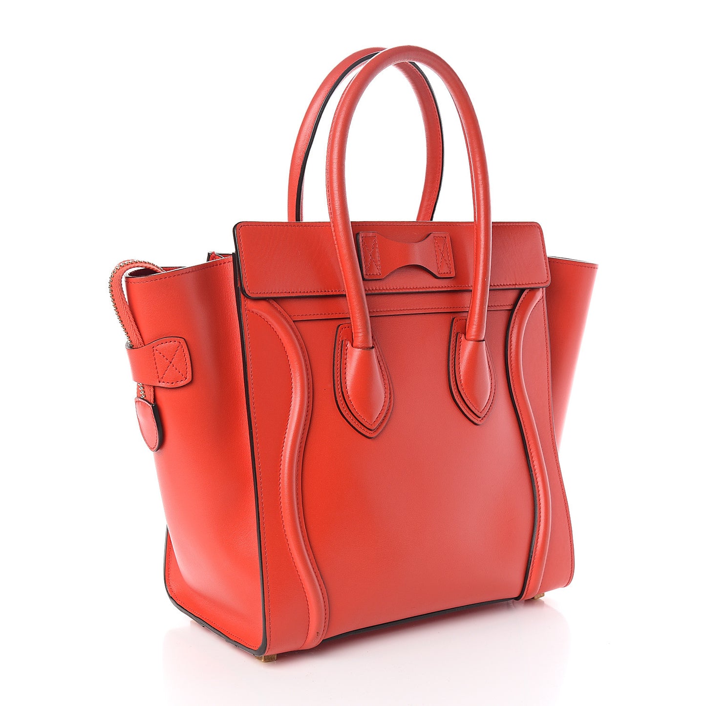 Smooth Calfskin Micro Luggage Vermillion