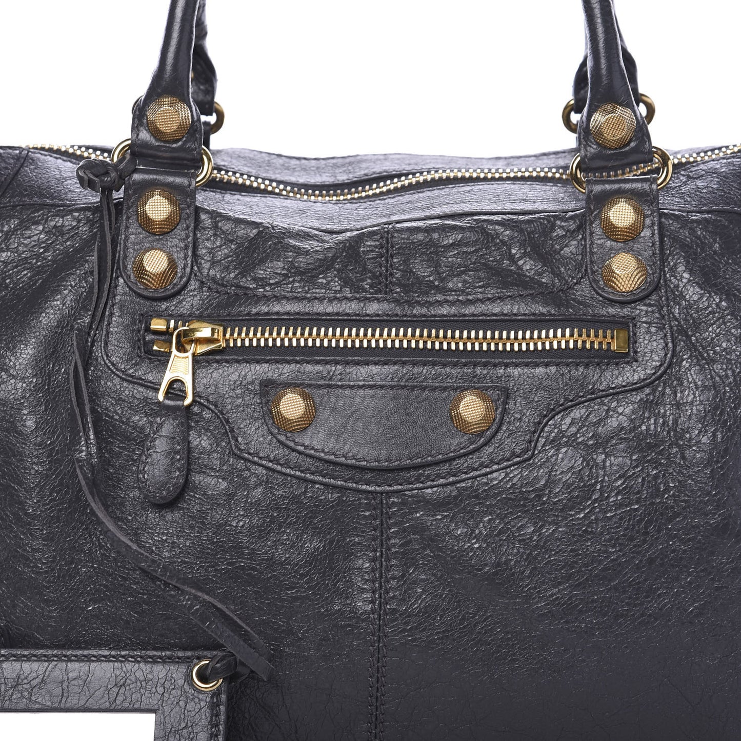 Agneau Giant 12 Gold Hardware Work Gris Fossile