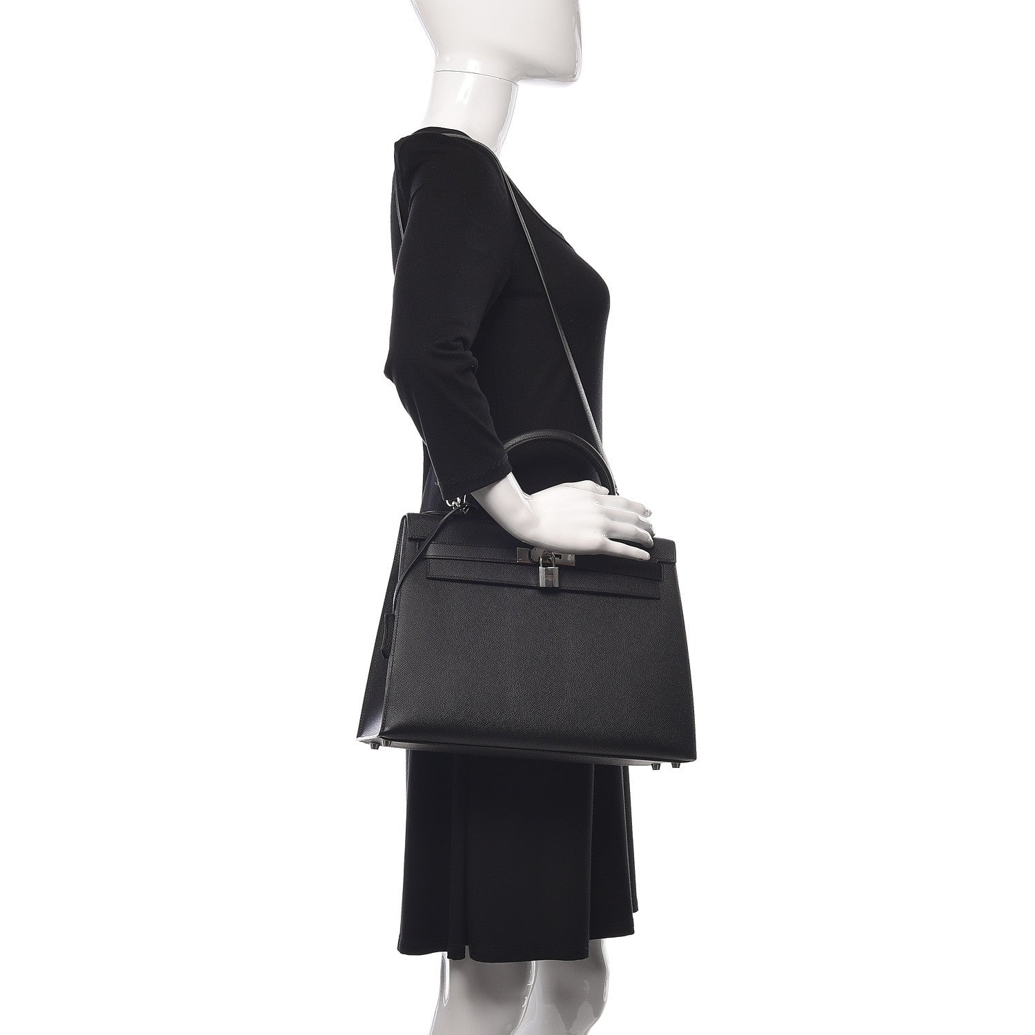 Hermes Epsom Kelly Sellier 32 Black 2 of 14