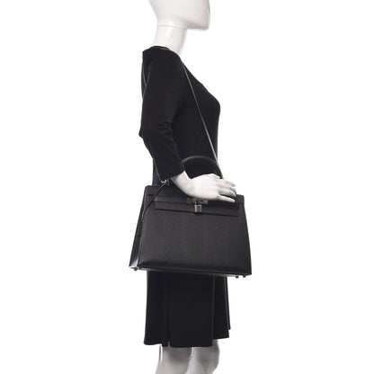 Hermes Epsom Kelly Sellier 32 Black 2 of 14