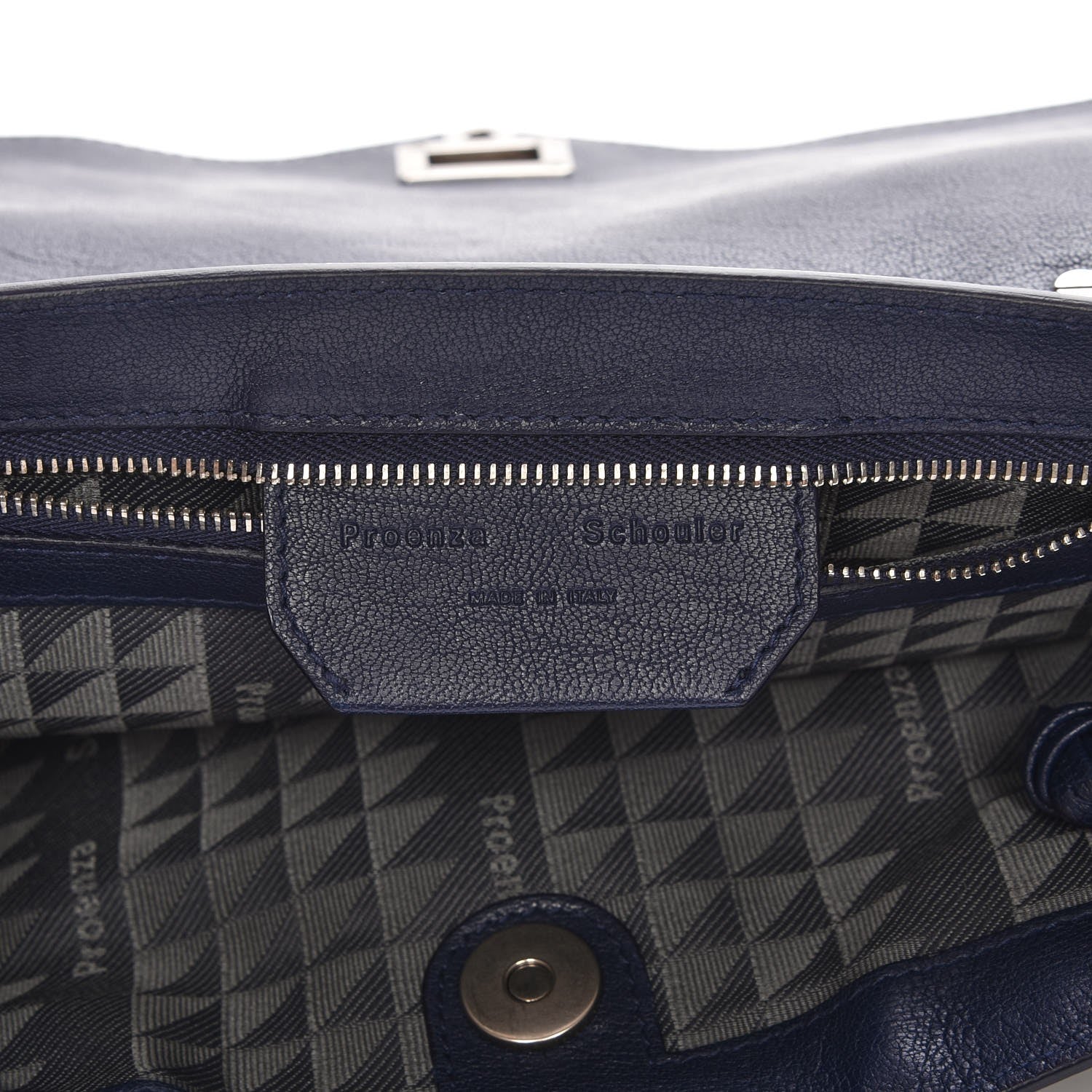 Proenza Schouler Lambskin Medium PS1 Satchel Indigo 7 of 8