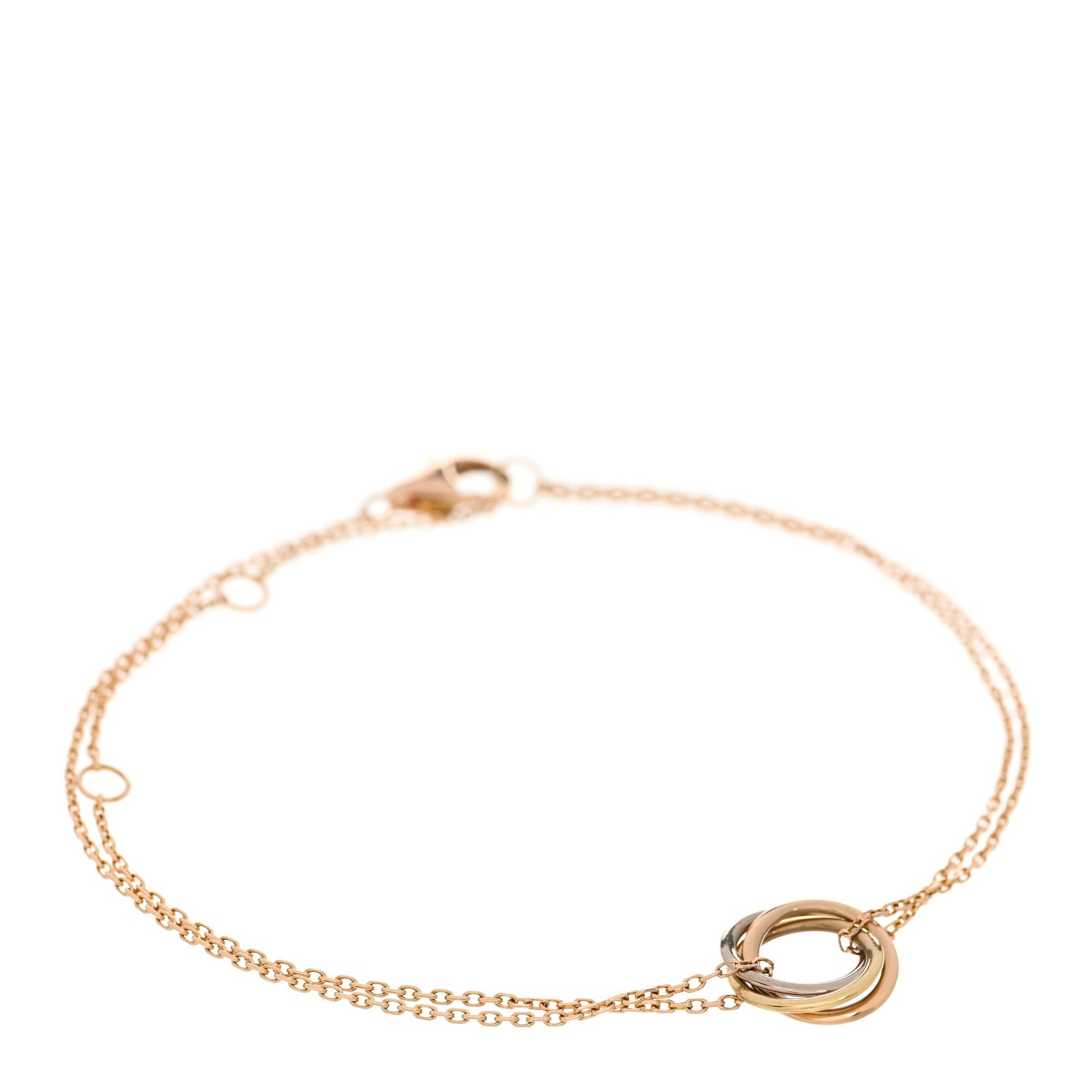 Cartier 18K Pink Yellow White Gold Trinity Bracelet 1 of 3