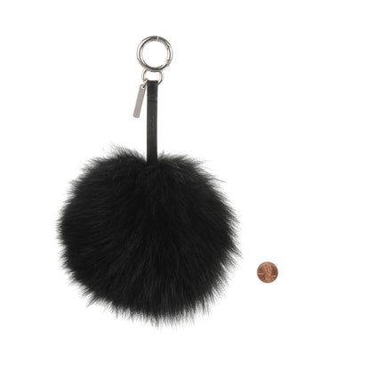 Fendi Fox Fur O ABCharm Bag Charm Black Light Blue 2 of 4