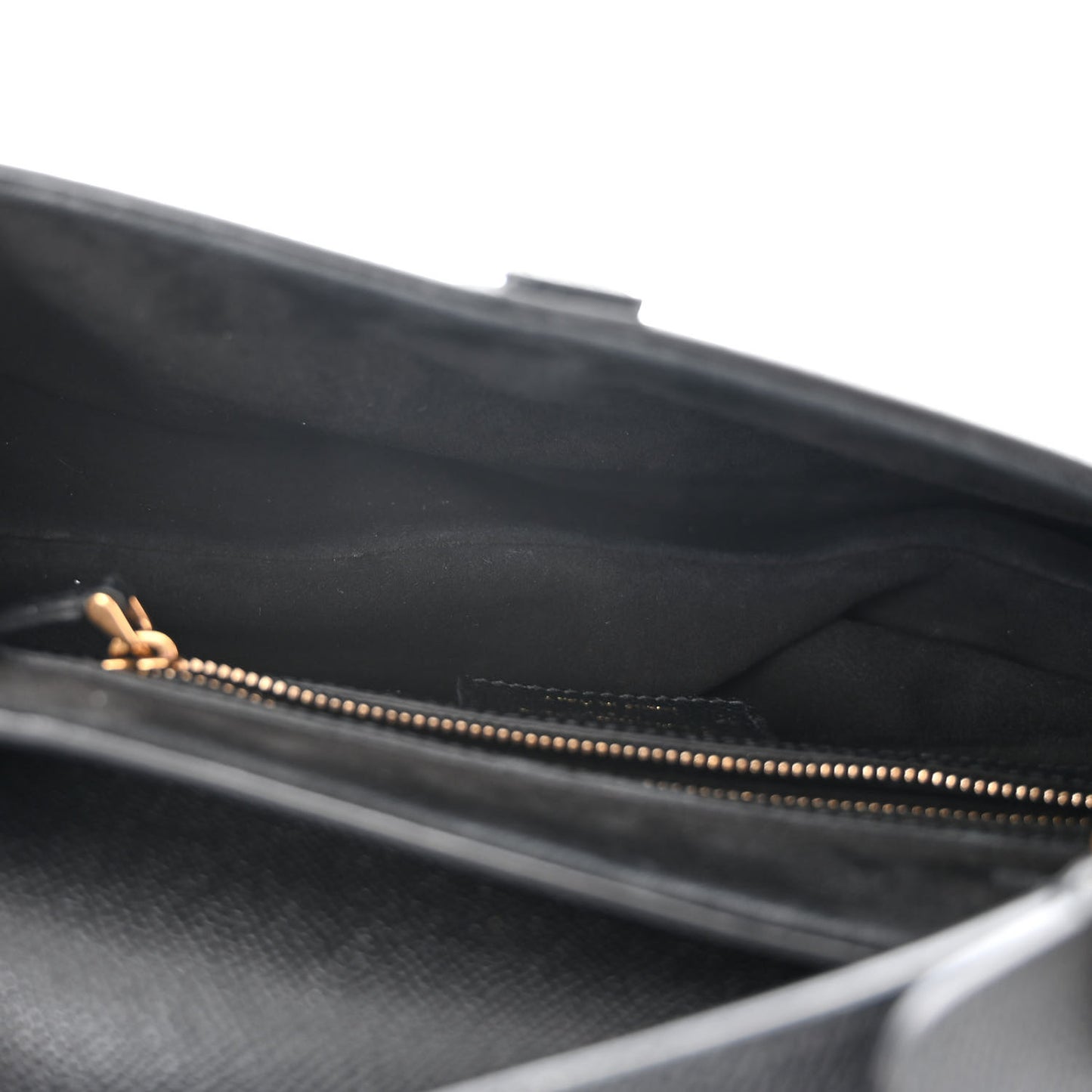 Grained Calfskin Saddle Bag With Strap Black