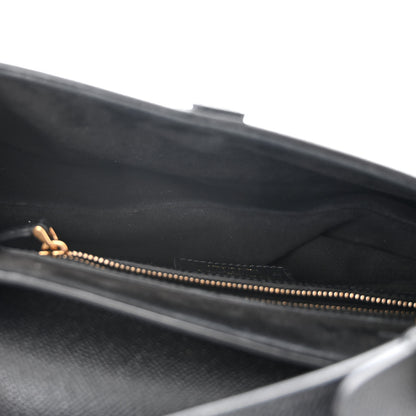 Christian Dior Grained Calfskin Saddle Bag With Strap Black 5 of 12