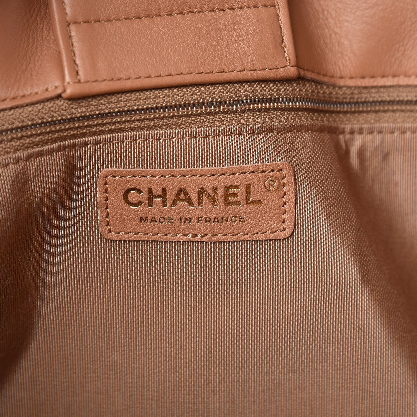 Calfskin Quilted Timeless Tote Beige