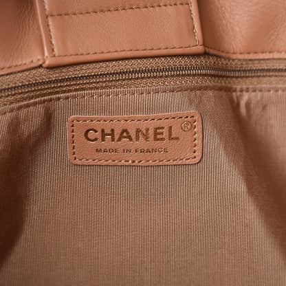 Chanel Calfskin Quilted Timeless Tote Beige 8 of 10