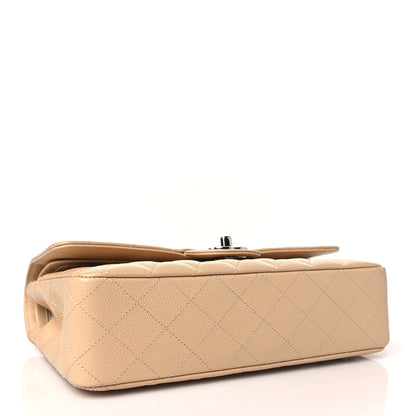 Chanel Caviar Quilted Medium Double Flap Beige 4 of 10