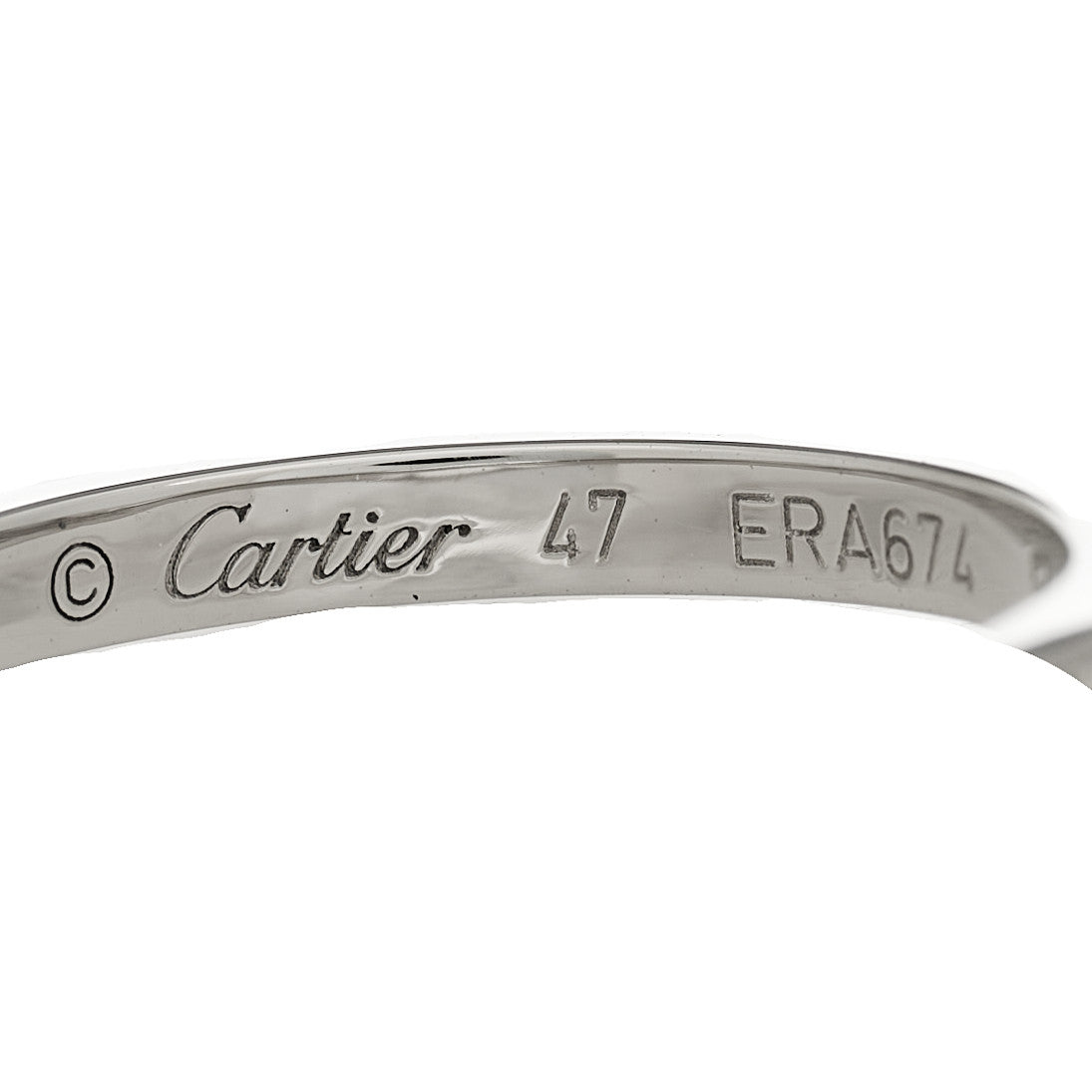 Cartier Platinum Diamond Ballerine Wedding Band Ring 47 4 4 of 4