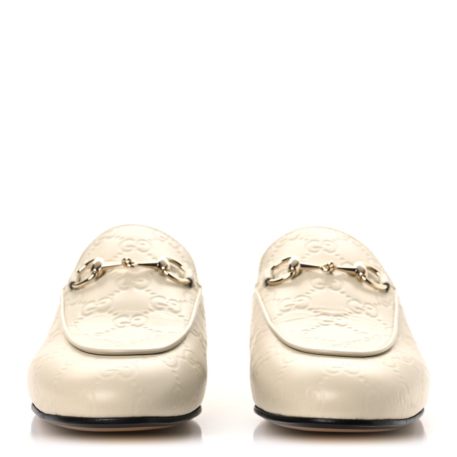 Gucci Glamour Calfskin Guccissima Womens Princetown Slippers 36.5 Mystic White 3 of 10