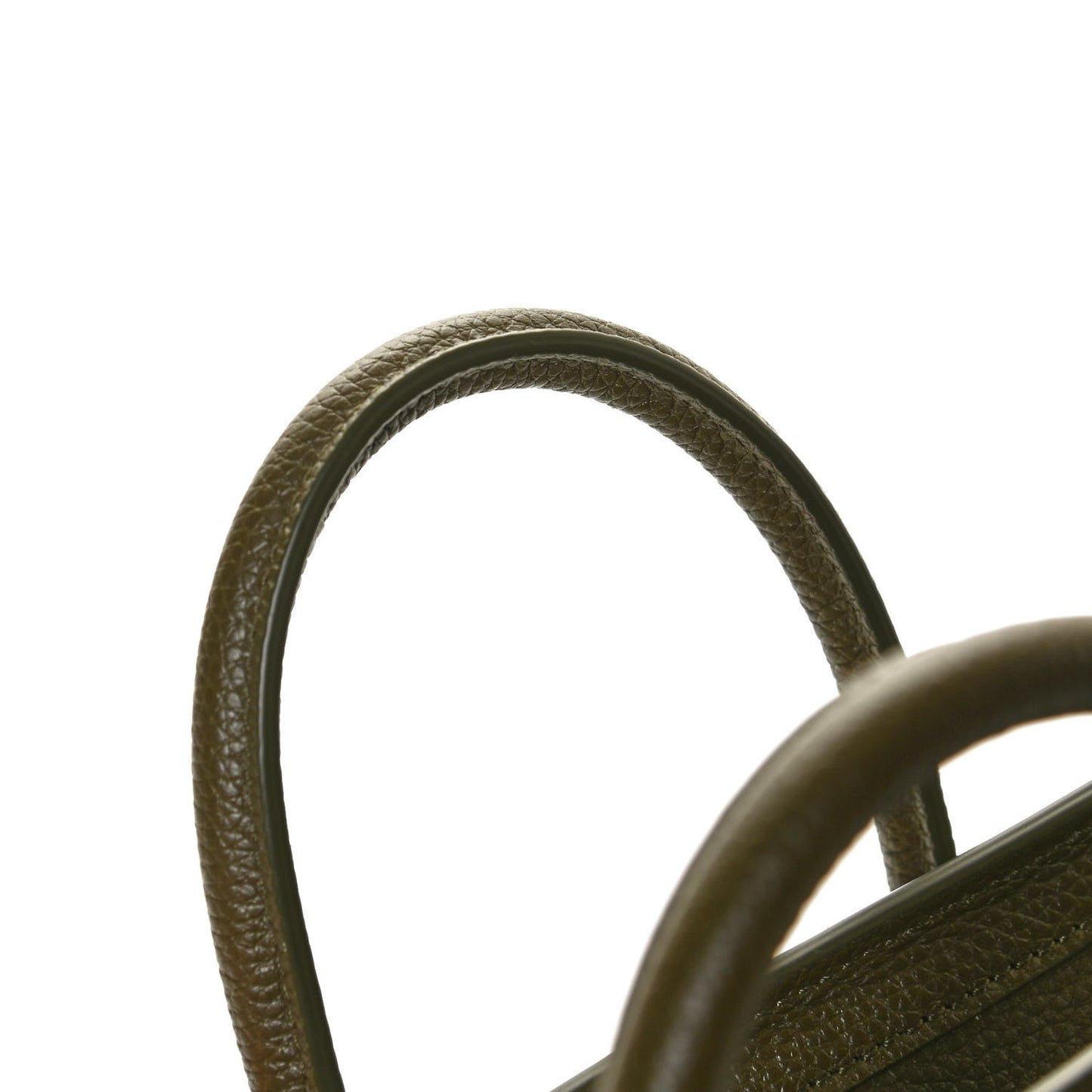 Drummed Calfskin Nano Luggage Dark Olive
