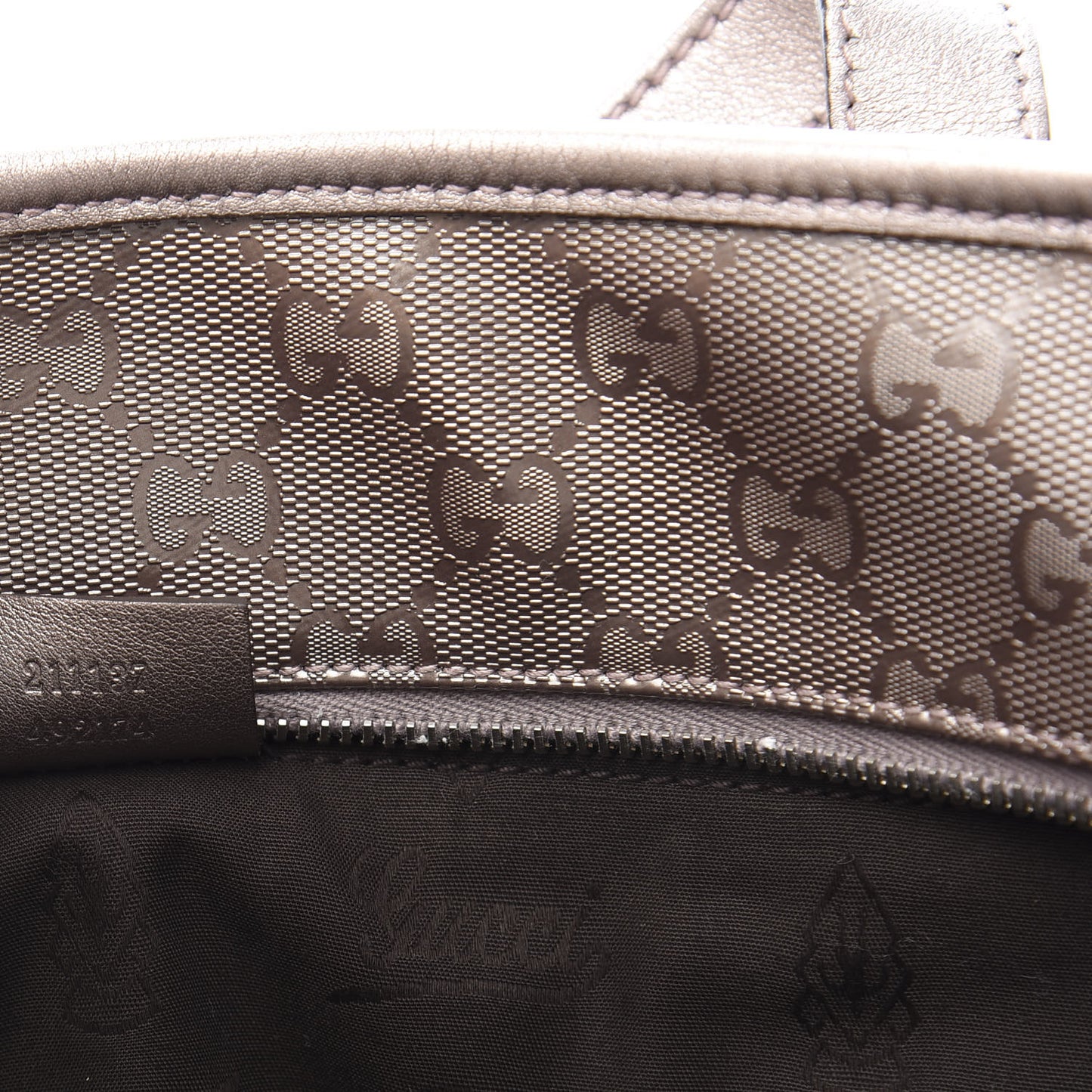 Imprime Monogram Medium Zippered Shopping Tote Pewter