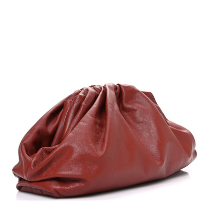 Bottega Veneta Smooth Butter Calf The Pouch Oversized Clutch Rust 3 of 11