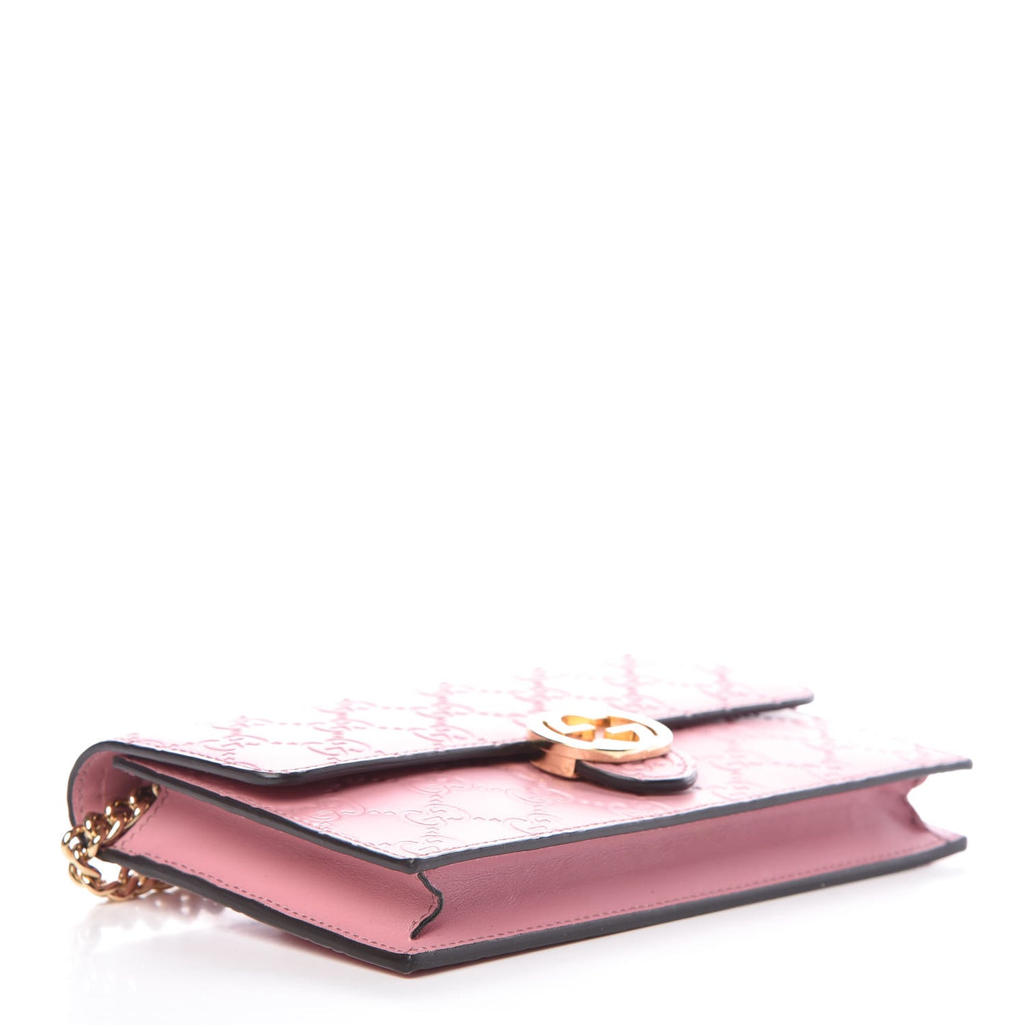 Guccissima Icon Chain Wallet Carmine Rose