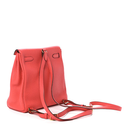 Hermes Taurillon Clemence Kelly Ado Backpack Bougainvillea 3 of 10
