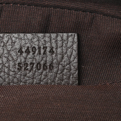 Gucci Monogram Dollar Calfskin Belt Bag Beige Ebony Testa di Moro Marrone Scuro 7 of 13