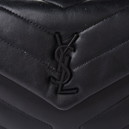 Saint Laurent Calfskin Y Quilted Monogram Toy Loulou Crossbody Bag Black 8 of 12