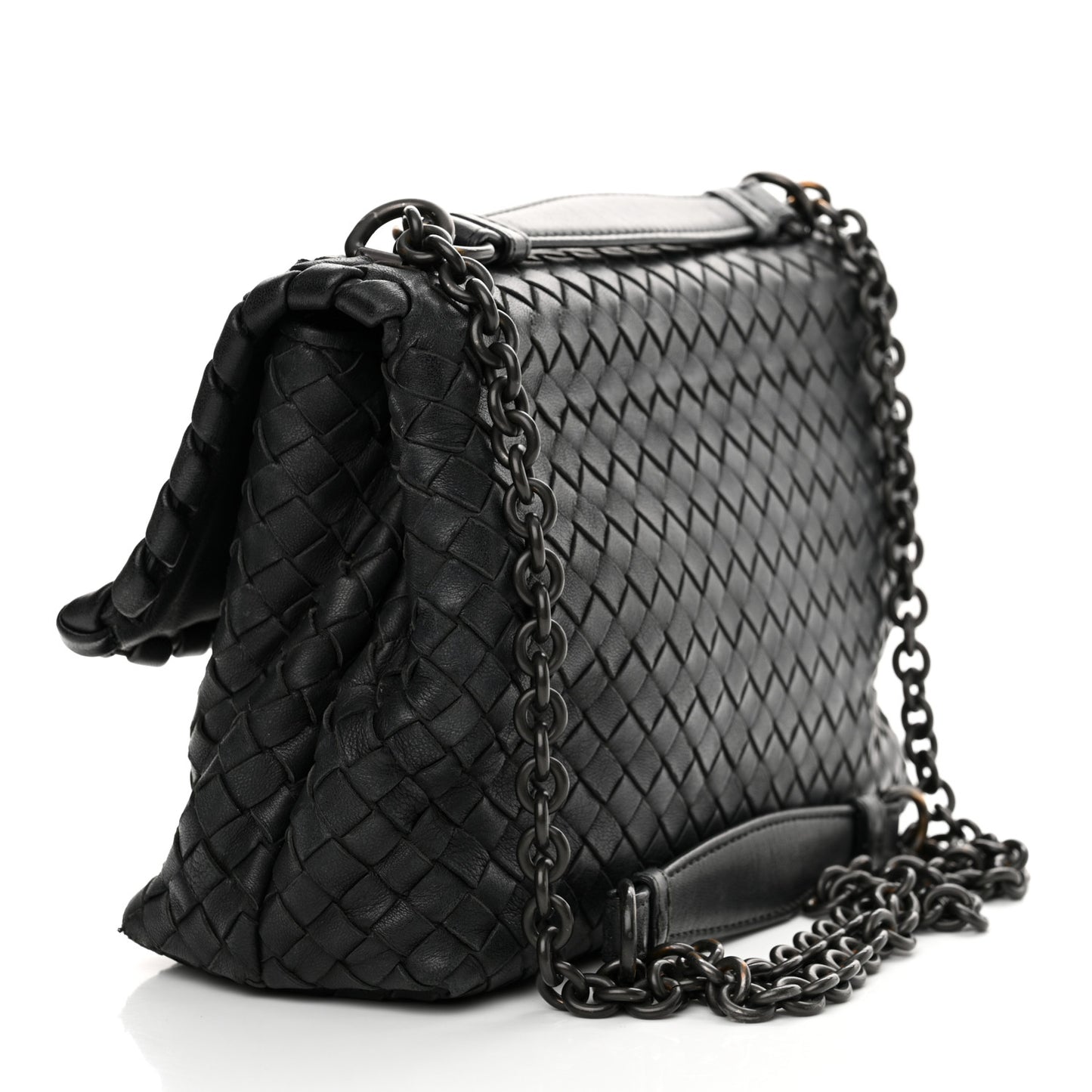 Nappa Intrecciato Small Olimpia Bag Black