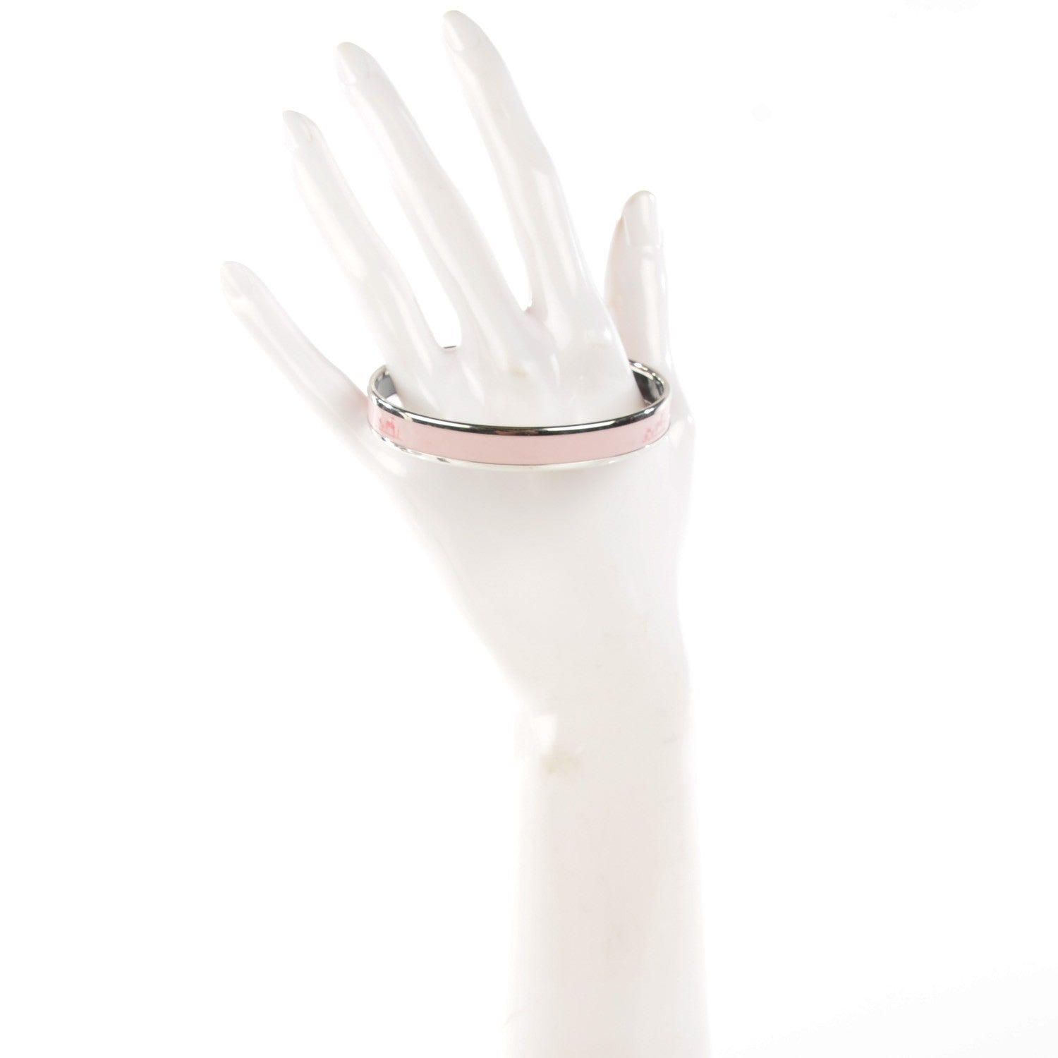 Hermes Enamel Printed Caleche Narrow Bracelet 65 Pink 2 of 5