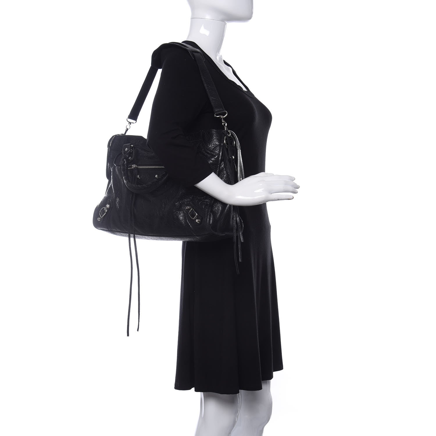 Balenciaga Agneau Classic Silver Hardware City Black 2 of 10
