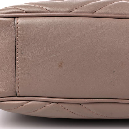 Gucci Calfskin Matelasse Medium GG Marmont Chain Shoulder Bag Porcelain Rose 16 of 18