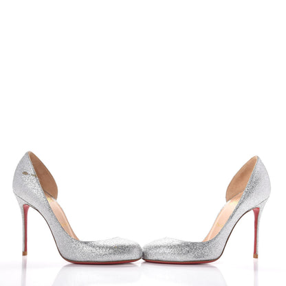 Christian Louboutin Mini Glitter Helmour 100 Pumps 36 Silver 6 of 11
