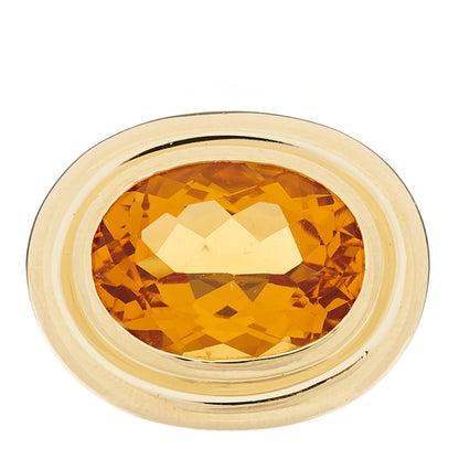 Tiffany 18K Yellow Gold Citrine Paloma Picasso Bezel Set Ring 54 7 1 of 6