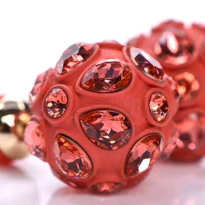 Christian Dior Crystal Mise En Dior Tribal Earrings Red 5 of 5