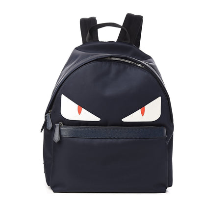 Fendi Nylon Vitello Elite Monster Eyes Rounded Backpack Blue Scuro White Multicolor 1 of 11