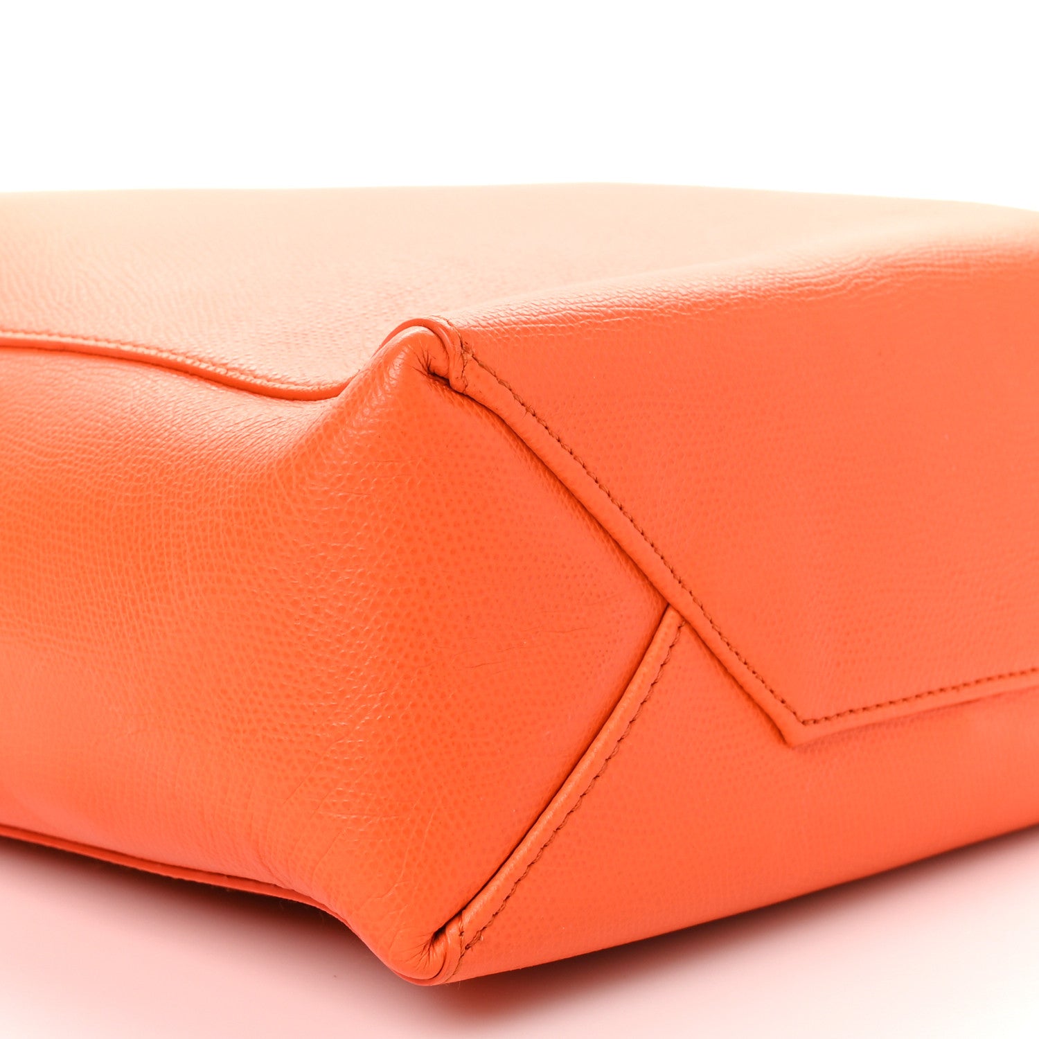 Celine Grained Calfskin Small Vertical Cabas Orange 8 of 9
