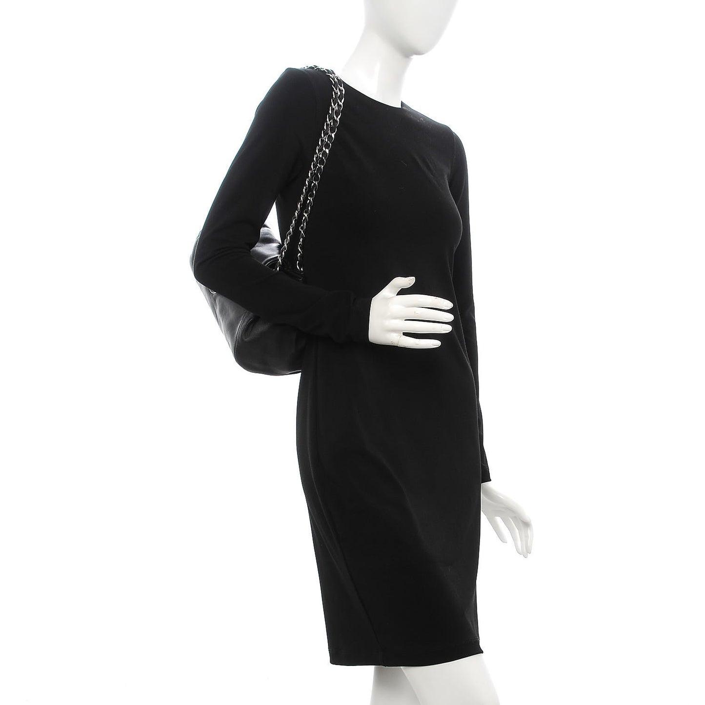 Lambskin Sensual Accordion Flap Black