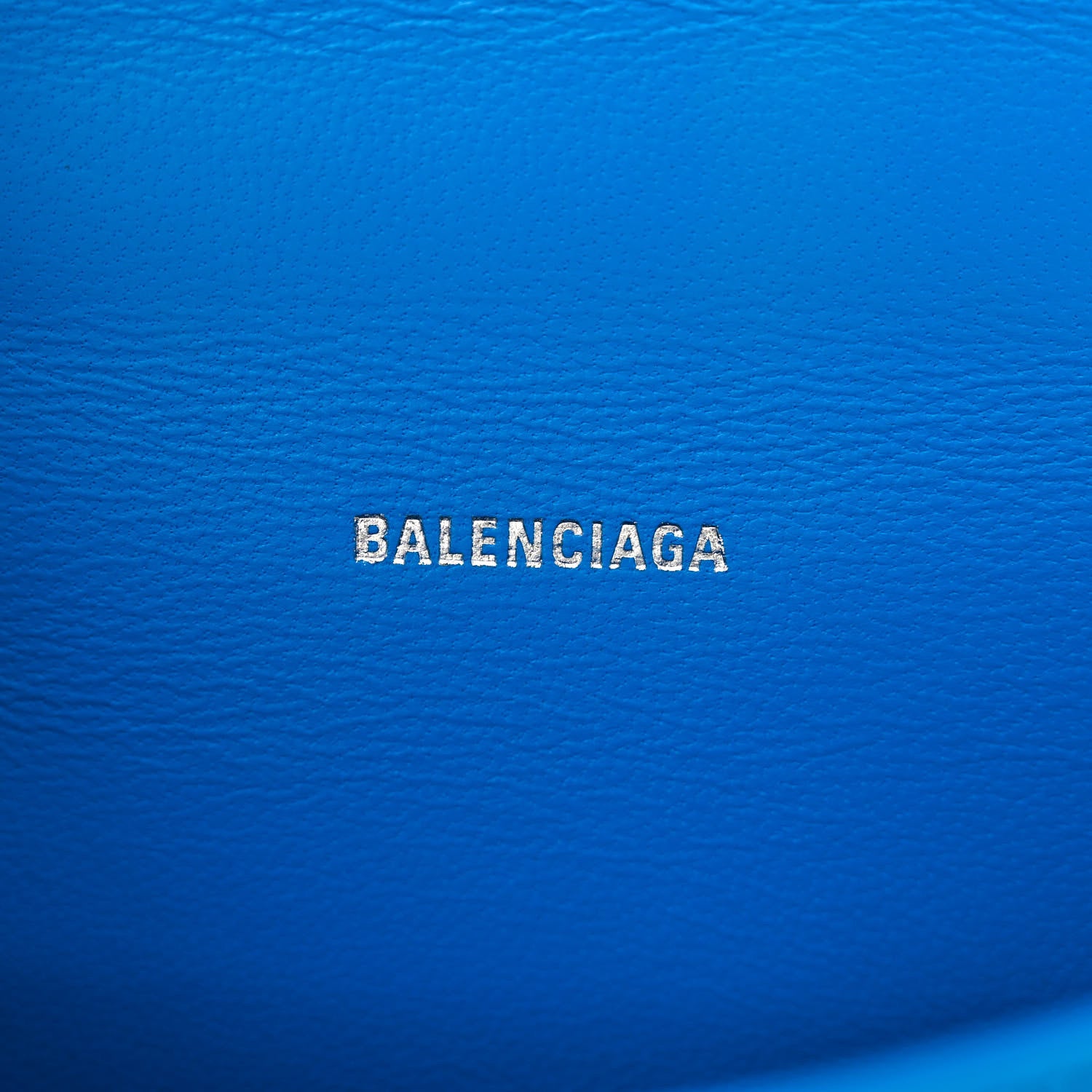 Balenciaga Shiny Box Calfskin Tonal B Hourglass Top Handle Bag XS Screen Blue 6 of 12